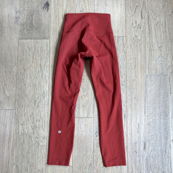 Lululemon Wunder Train High-Rise Crop 23" Terra Orange Size 2 - Picture 7 of 9